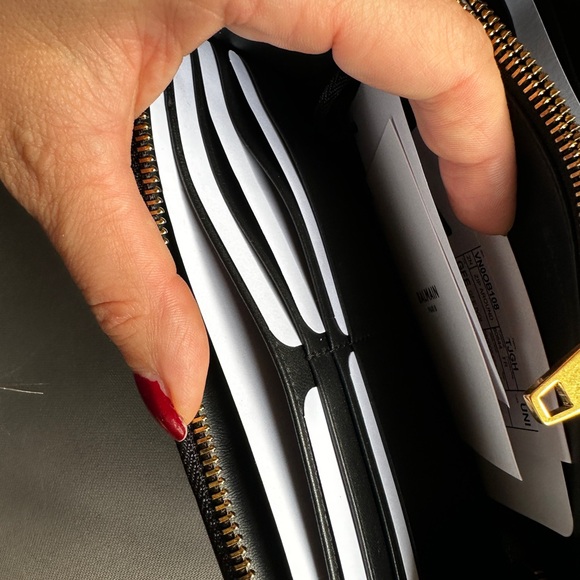 New Balmain 1945 zip around wallet clutch - Picture 4 of 8